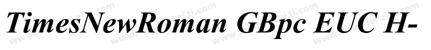 TimesNewRoman GBpc EUC H字体转换
